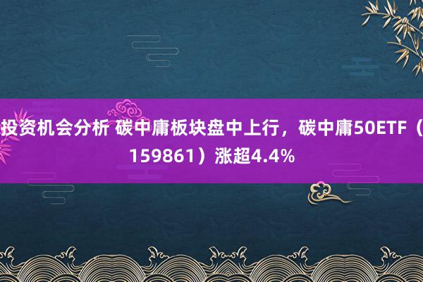 投资机会分析 碳中庸板块盘中上行，碳中庸50ETF（159861）涨超4.4%