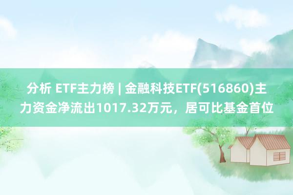 分析 ETF主力榜 | 金融科技ETF(516860)主力资金净流出1017.32万元，居可比基金首位