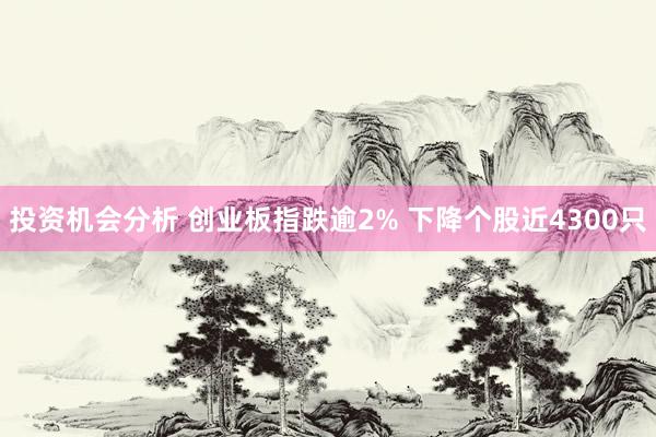 投资机会分析 创业板指跌逾2% 下降个股近4300只