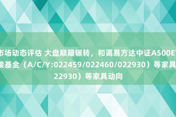 市场动态评估 大盘颠簸辗转，和蔼易方达中证A500ETF连接基金（A/C/Y:022459/022460/022930）等家具动向