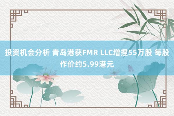 投资机会分析 青岛港获FMR LLC增捏55万股 每股作价约5.99港元