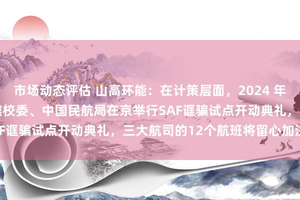 市场动态评估 山高环能：在计策层面，2024 年9 月18 日，国度发展雠校委、中国民航局在京举行SAF诓骗试点开动典礼，三大航司的12个航班将留心加注SAF